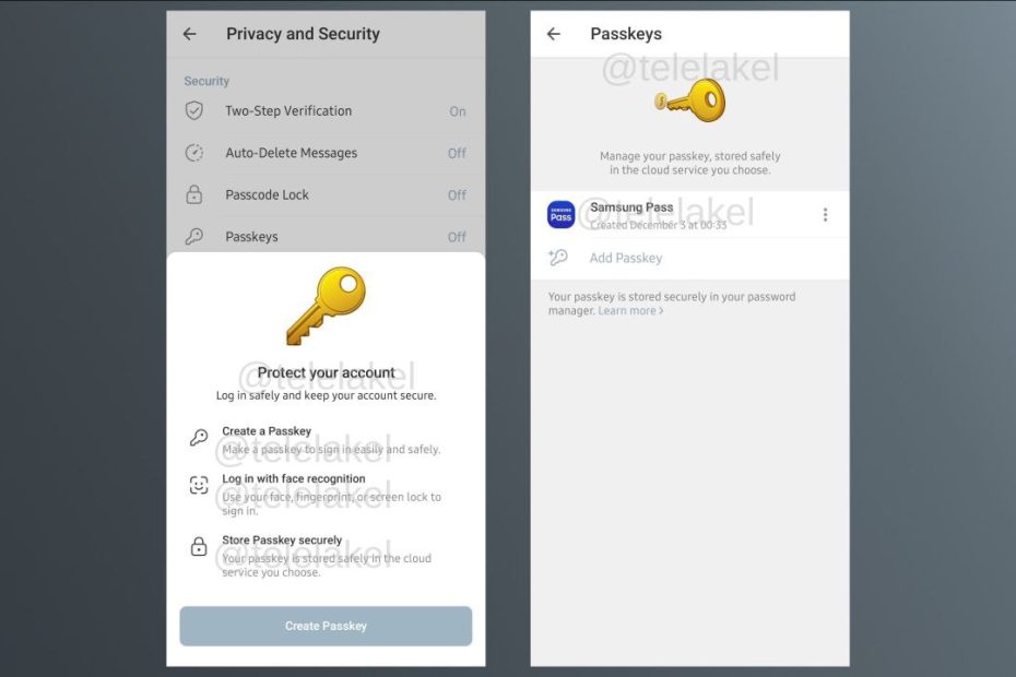 کلید ورود بی‌رمز به تلگرام: خبر خوب اضافه شدن Passkey